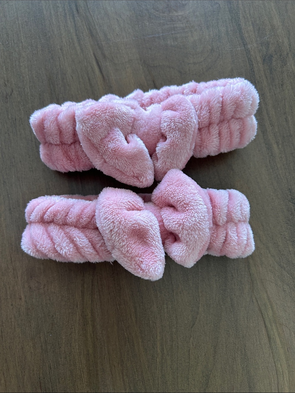Soft Pink Plush Bow Headband for Kids